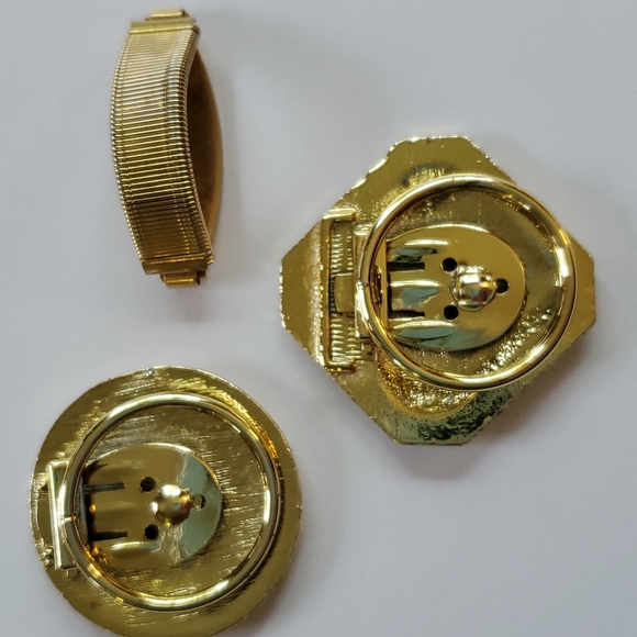 Set of 3 Vintage Goldtone Scarf Clips - Picture 6 of 8